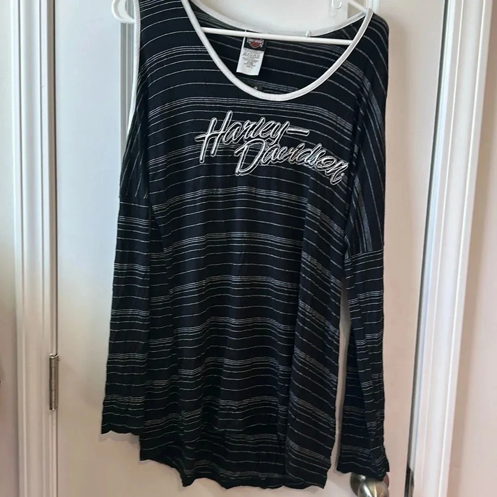 Women’s Harley Davidson, long sleeve cold shoulder shirt